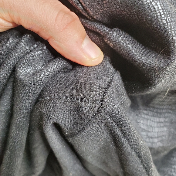 Soft Surroundings Charlize Ponte Black Foil Pants Womens Large Cropped Leggings - Picture 7 of 10